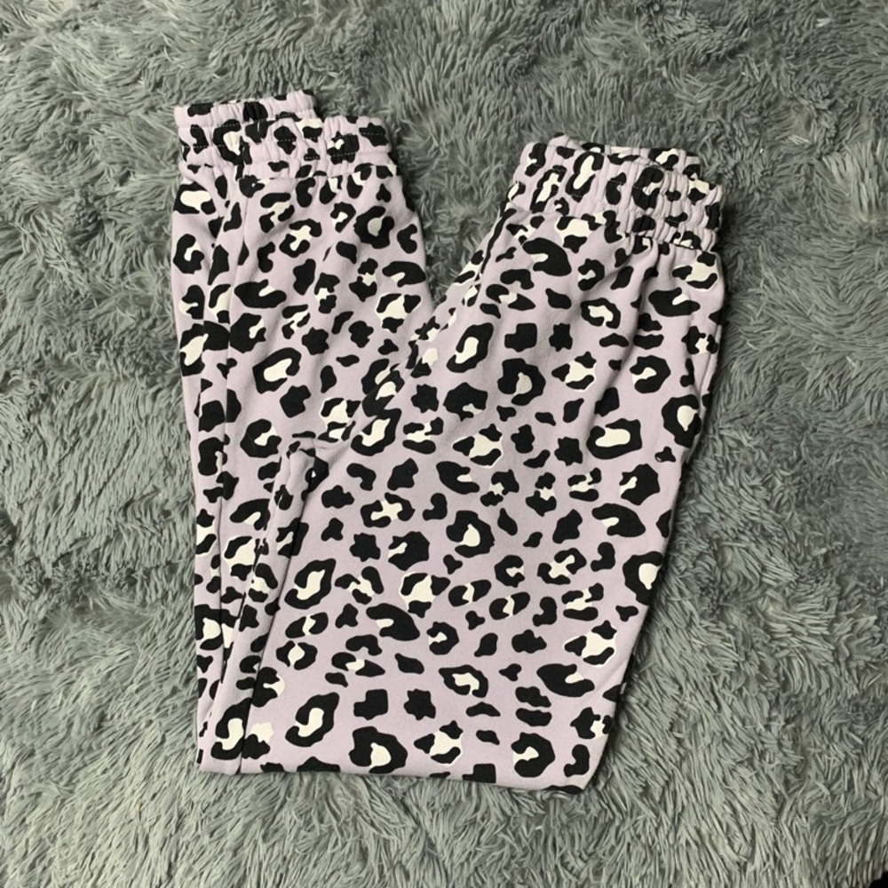 Colsie Cheetah Print Lavender Lounge Jogger Pants Small